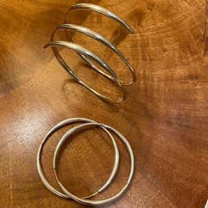 Jordan Schlanger Coil Bracelet and Earring Set